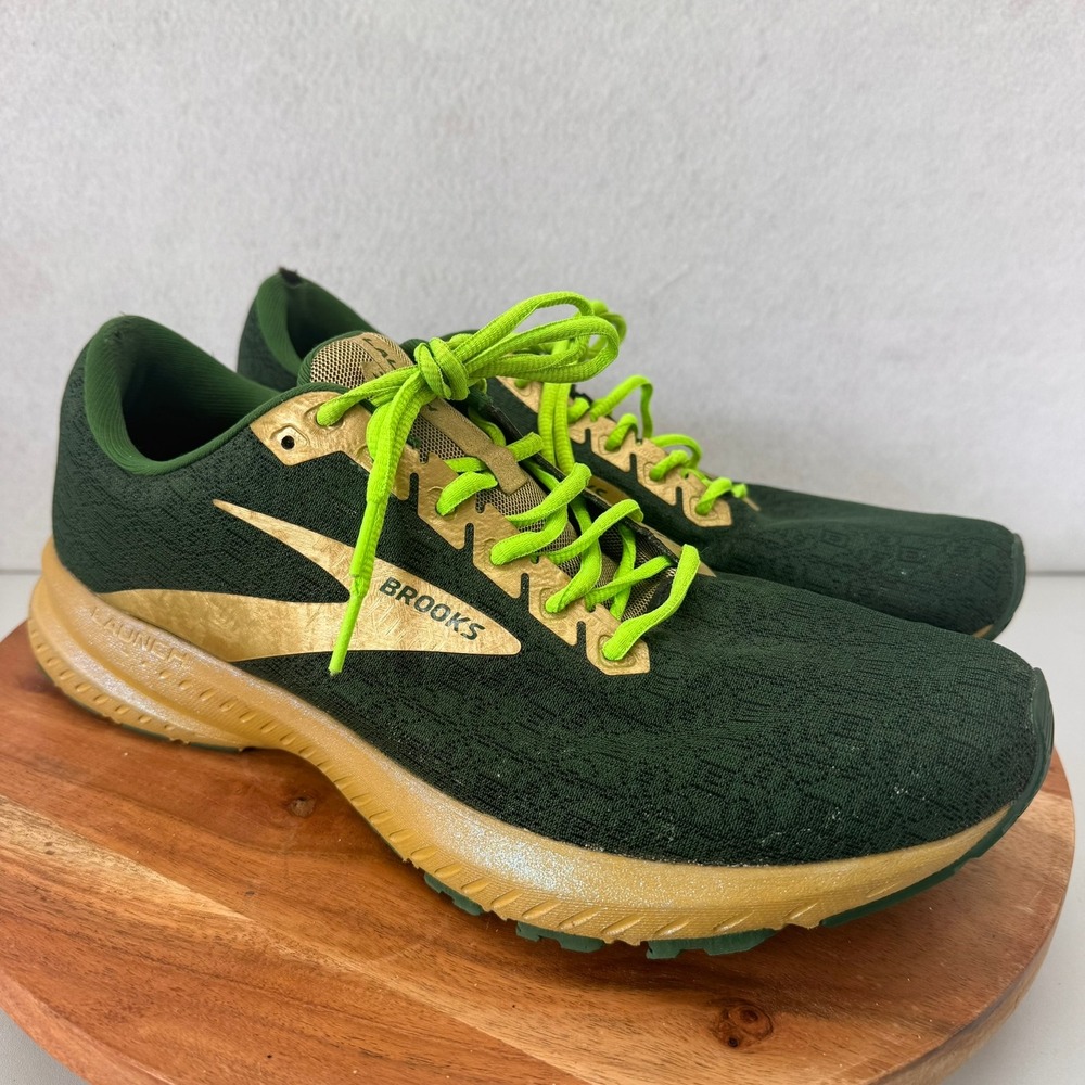 Brooks Emerald and Gold Running Shoes